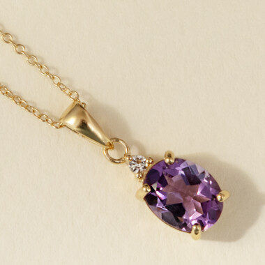 Amethyst-Silberhalskette
