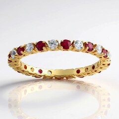 Anello in oro con Rubino Mozambico
