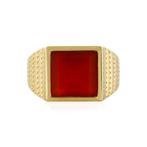 Anello in argento con Onice Rossa