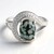 Anello in argento con Ossidiana Fiocco di Neve
