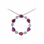 Collana in oro con Rubino Mozambico AAA (CIRARI)