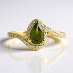 Anello in argento con Vesuvianite
