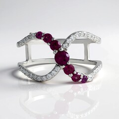 Anello in argento con Rodolite