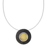 Collar en plata con Ámbar báltico (dagen)