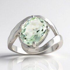 Anello in argento con Ametista Verde (Pallanova)