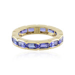 Gouden ring met AAA tanzanieten (de Melo Gold)