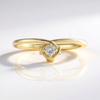 Anillo en oro con Diamante IF (G)