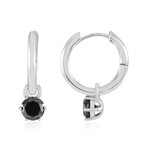 Pendientes en plata con Diamante negro