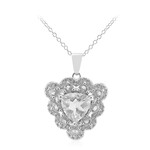 Weißer Topas-Silberhalskette