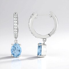 Orecchini in argento con Acquamarina Brasiliana