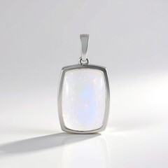 Pendentif en argent et Pierre de lune bleue (KM by Juwelo)