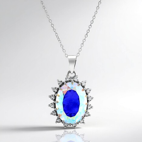 Collana in argento con Quarzo Moonlight