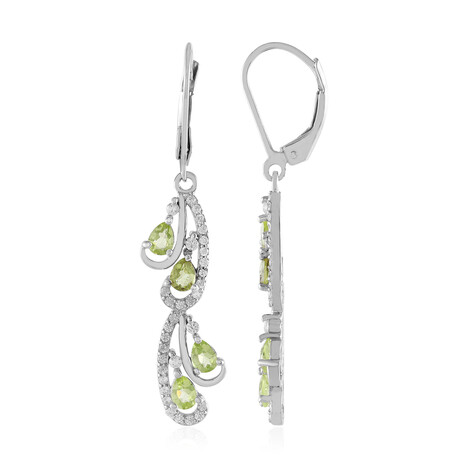 Peridot-Silberohrringe
