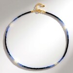 Collana in argento con Zaffiro Blu della Birmania