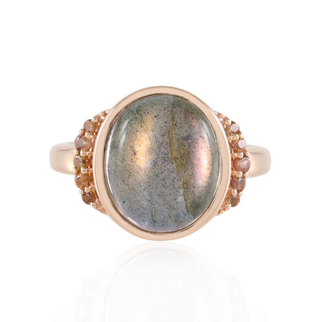 Kupferfarbener Maniry-Labradorit-Silberring (KM by Juwelo)