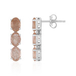 Boucles d'oreilles en argent et Quartz rutile cuivré