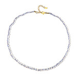 Zilveren halsketting met regenboog maanstenen (Adela Silber)