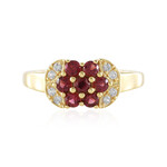 Bague en argent et Spinelle rouge noble