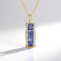 Collana in argento con Tanzanite