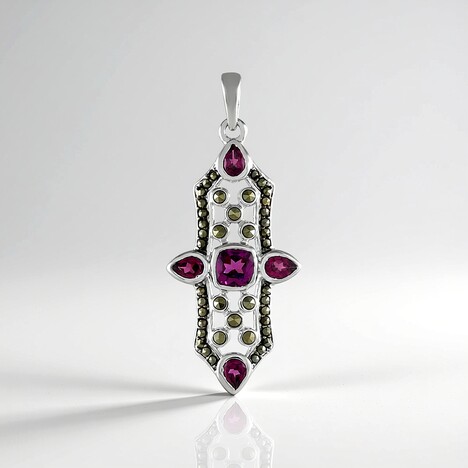 Ciondolo in argento con Rodolite