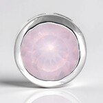 Ciondolo in argento con Quarzo Rosa (MONOSONO COLLECTION)