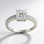 Anello in argento con Topazio Bianco