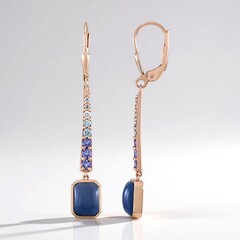 Orecchini in argento con Opale Blu
