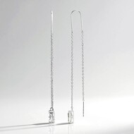 Boucles d'oreilles en argent et Topaze blanche