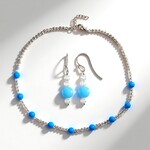 Parure in argento con Agata Blu
