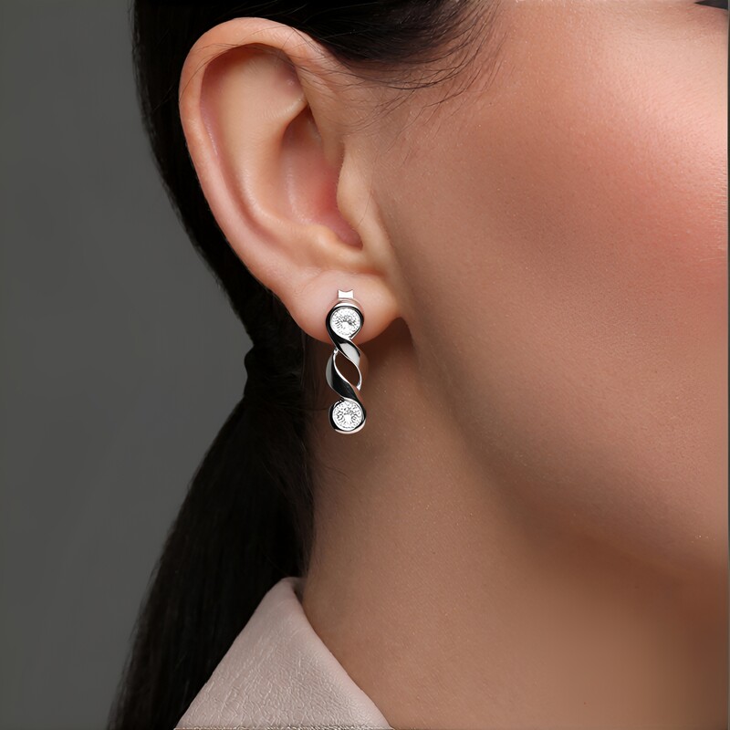 Pendientes en plata con Zafiro de Mozambique