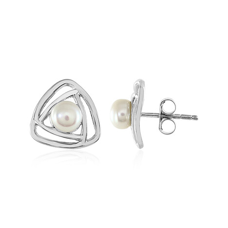 Zilveren oorbellen met zoetwater kweekparels