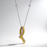 14K SI2 Orange Diamond Gold Necklace (CIRARI)