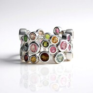 Anillo en plata con Turmalina
