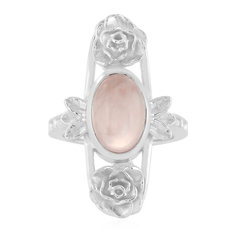 Anello in argento con Quarzo Rosa