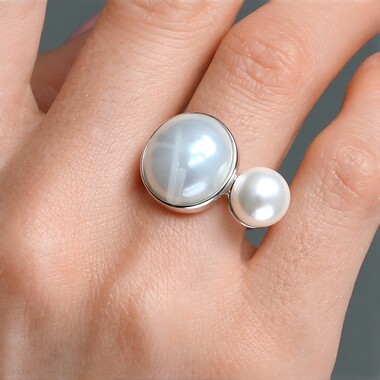 Edelstein-Silberring (MONOSONO COLLECTION)