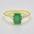 Anello placcato in oro con Smeraldo Bahia