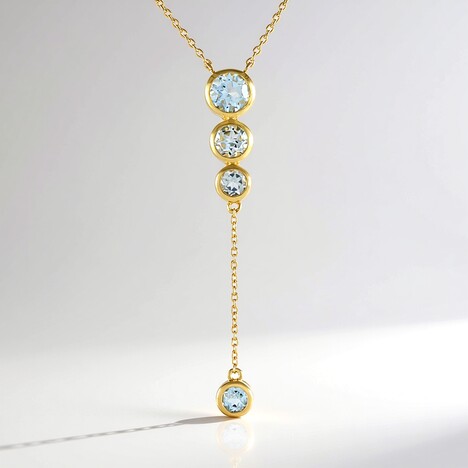 Collana in argento con Topazio Blu Cielo (de Melo)
