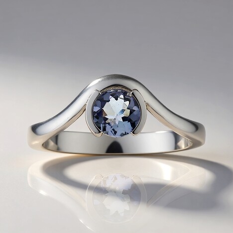 Anello in argento con Tanzanite (non riscaldata)