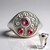 Anello in argento con Granato Malaya (MONOSONO COLLECTION)