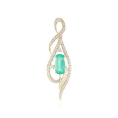 14K Russian Emerald Gold Pendant (AMAYANI)
