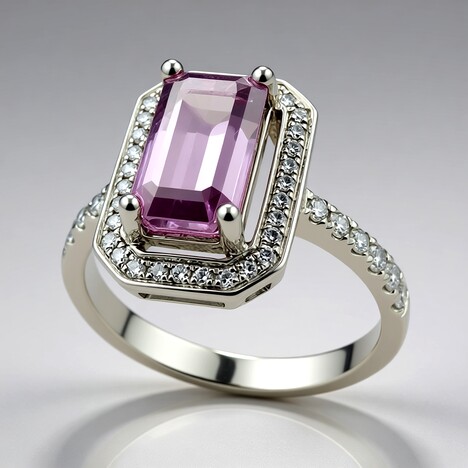 Anello in oro con Diasporo Rosa (AMAYANI)