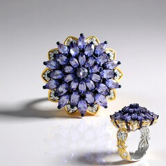 Anello in argento con Tanzanite