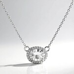 Collana in argento con Topazio Bianco