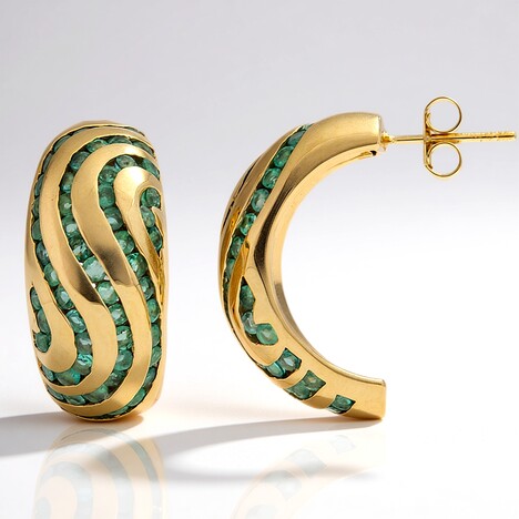 Orecchini in oro con Smeraldo Russo (de Melo Gold)