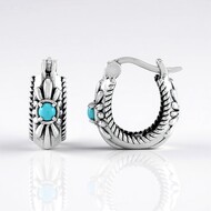 Pendientes en plata con Turquesa bella durmiente (Desert Chic)
