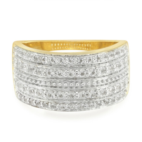 Weißer Topas-Silberring