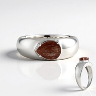 Anello in argento con Quarzo Rutilato Ramato