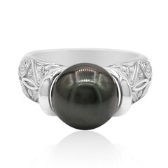 Anillo en plata con Perla cultivada de Tahití (TPC)