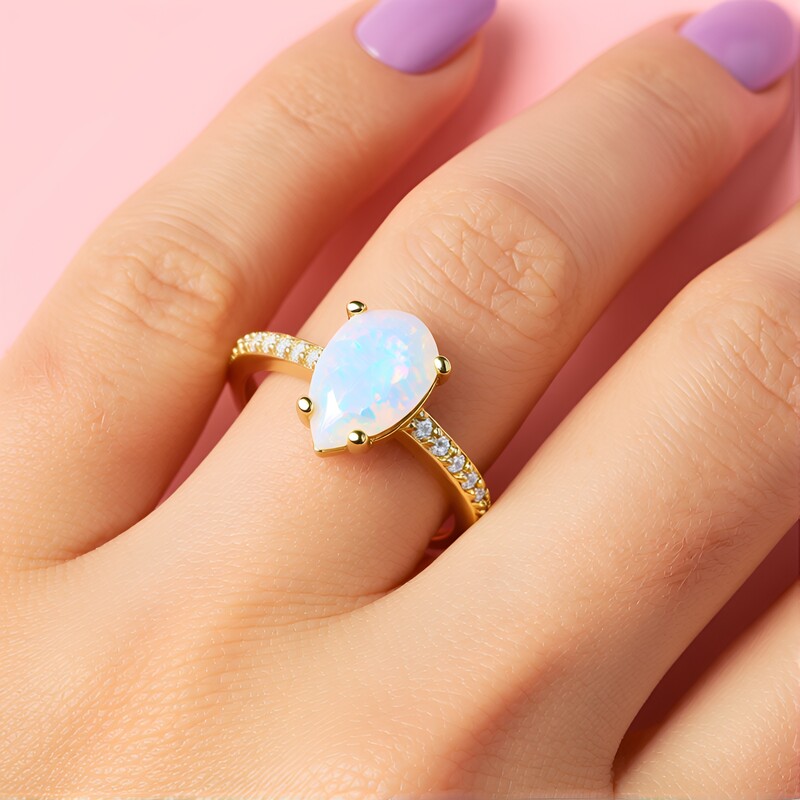 Bague en argent et Opale Welo