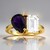 Anello in argento con Ametista Zambiana